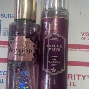 Bath and body works Autumn drive & Victoria secret diamond petals body